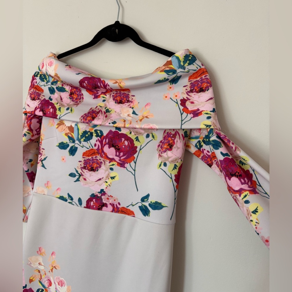 Asos Off-Shoulder midi Floral Dress - Picture 7 of 11